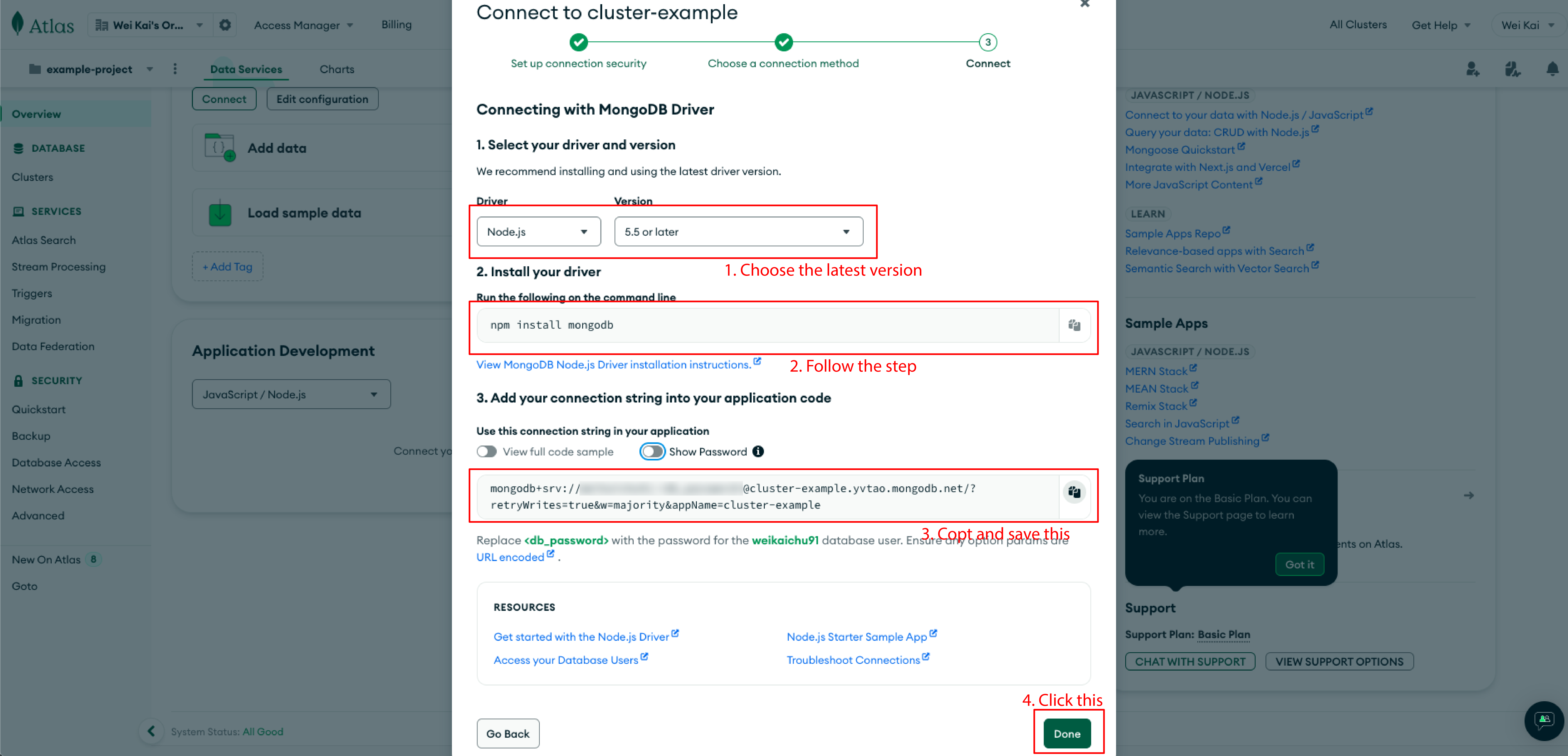 mongodb connection string